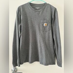 Carhartt Gray Long Sleeve Pocket Tee Men’s M